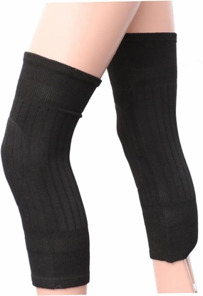 1Pair Thicken Wool Knee Warmer Sleeves for Winter Unisex Elastic Knee Brace with Soft Liner for Relief and Prevention for Cold Weather Activities