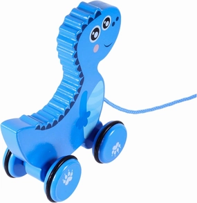 1pc Dinosaur Pulling Cart Toy for Toddlers Cartoon Animal Traction Toy for Boy Girl for Crawling Walking Practice for Holidays