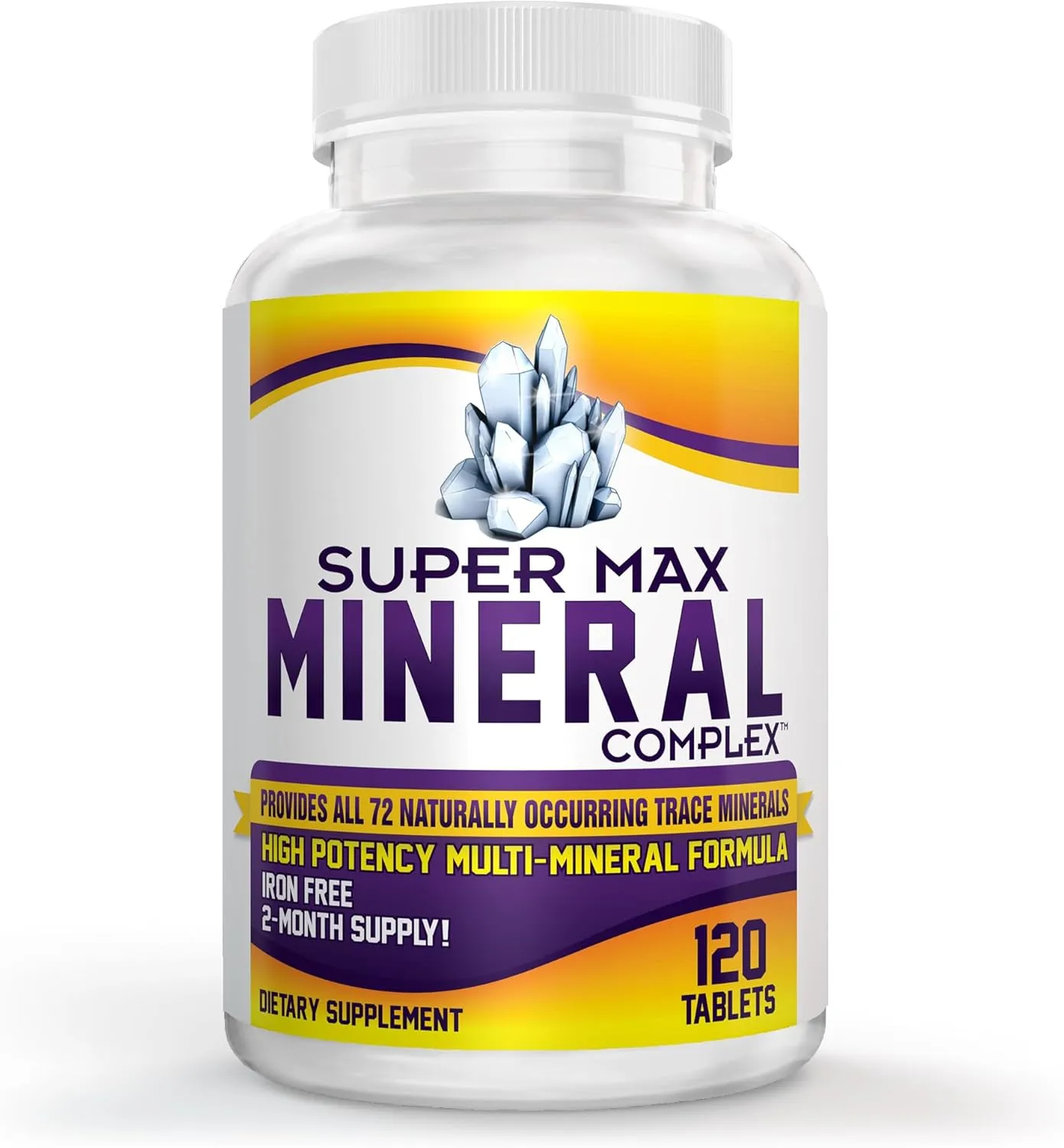 2-Month Multimineral Supplement (Iron Free) Natural Multiminerals | High-Potency Multi Mineral Supplements All-in-1 Minerals Formula | Mineral Complex Pills | Bulk Savings 60-Day Supply | 120 Tablets