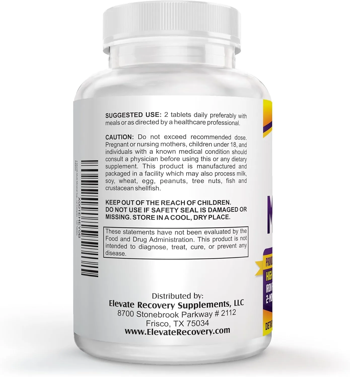 2-Month Multimineral Supplement (Iron Free) Natural Multiminerals | High-Potency Multi Mineral Supplements All-in-1 Minerals Formula | Mineral Complex Pills | Bulk Savings 60-Day Supply | 120 Tablets