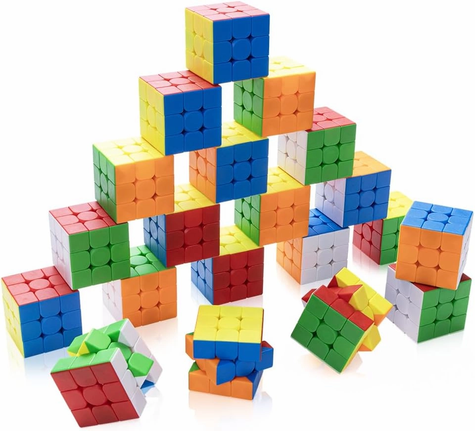 20 Pack Speed Cube Set,Magic Cube for Party Favors 3x3x3 Stickerless Magic Cube Gifts for Kids