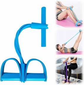 21 Fitness Resistance Bands-4 Tube Pedal Ankle Puller 2025 Upgrade Stretch Bands for Exercise Sit Up Exercise Equipment AB Training Auxiliary Device Workout Equipment for Women Men