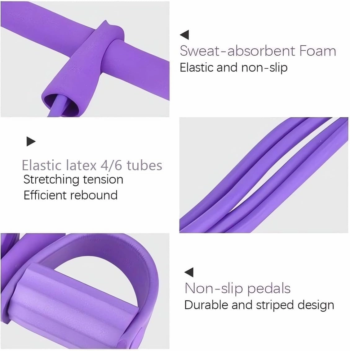 21 Fitness Resistance Bands-4 Tube Pedal Ankle Puller 2025 Upgrade Stretch Bands for Exercise Sit Up Exercise Equipment AB Training Auxiliary Device Workout Equipment for Women Men