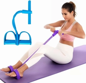 21 Fitness Resistance Bands-4 Tube Pedal Ankle Puller 2025 Upgrade Stretch Bands for Exercise Sit Up Exercise Equipment AB Training Auxiliary Device Workout Equipment for Women Men