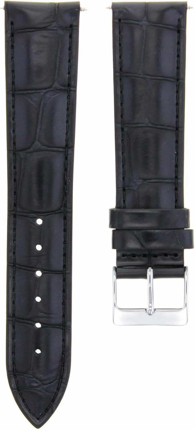 21mm Genuine Leather Watch Band Strap Compatible with Longines Watch