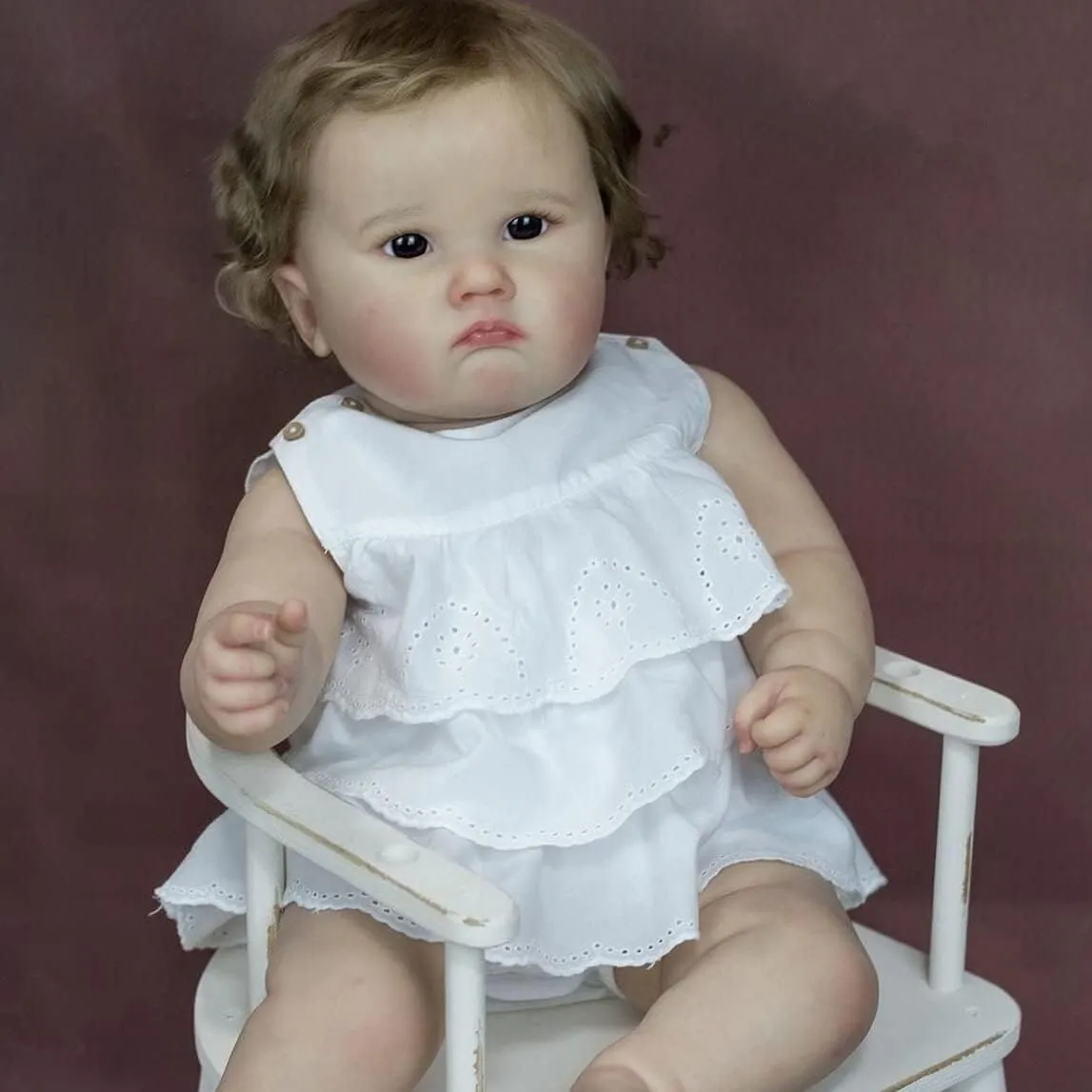 24 inch Reborn Dolls Toddler Girl Real Life Chubby Silicone Realistic Reborn Newborn Baby Doll Cute Weighted Body Doll Handamde Birthday Toys