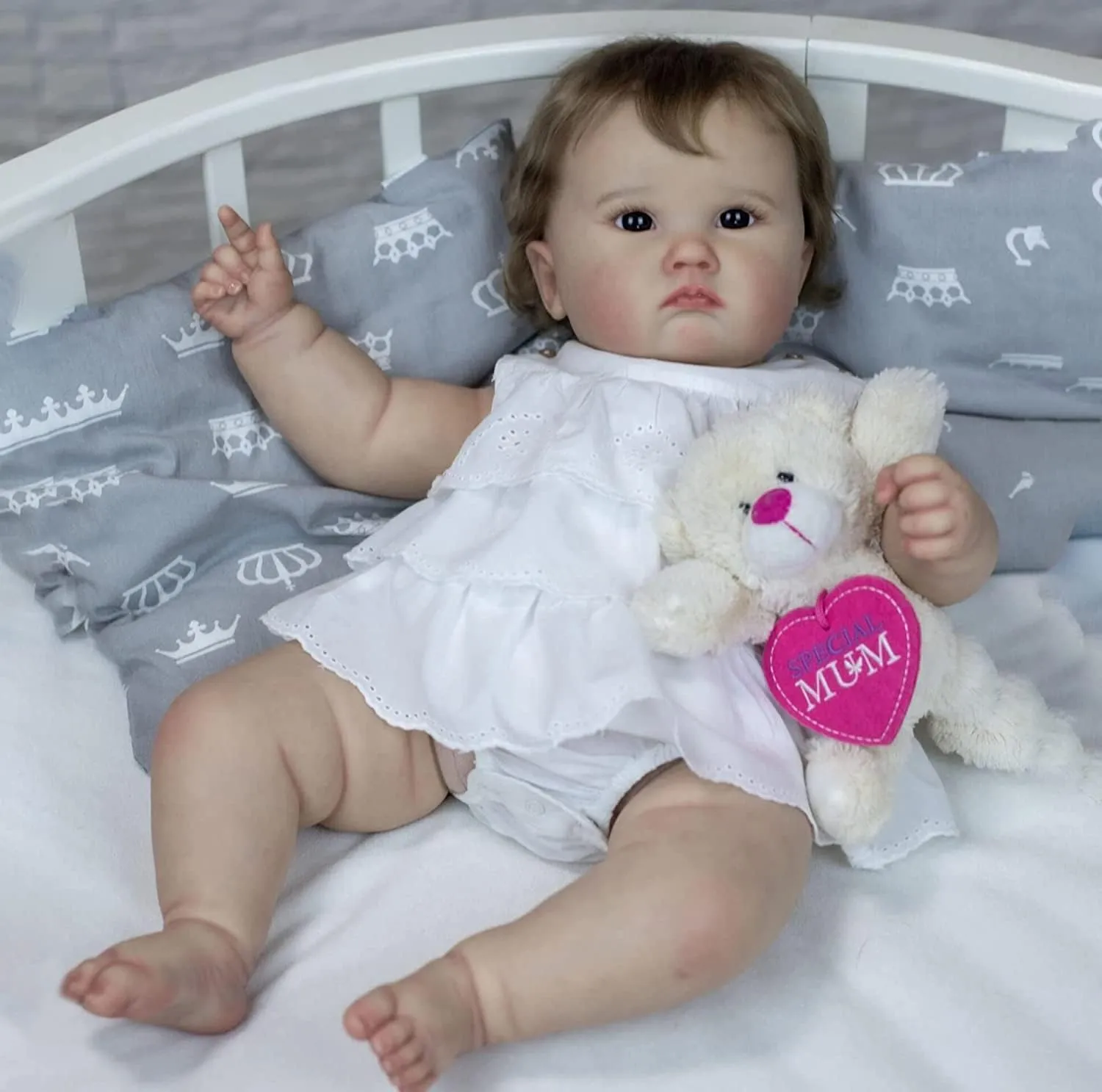 24 inch Reborn Dolls Toddler Girl Real Life Chubby Silicone Realistic Reborn Newborn Baby Doll Cute Weighted Body Doll Handamde Birthday Toys