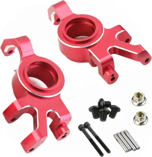 2pcs Aluminum Steering Hub Carrier Blocks Upgrade Parts for 1/5 1/6 X-MAXX 8S Rc car,Replacement of Parts #7737 (Red)