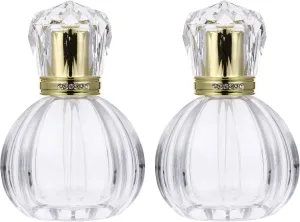 2Pcs Glass Perfume Spray Bottle Refillable Atomizer for Essential Oils and Fragrance Travel Friendly Leak Design for Home Go Use