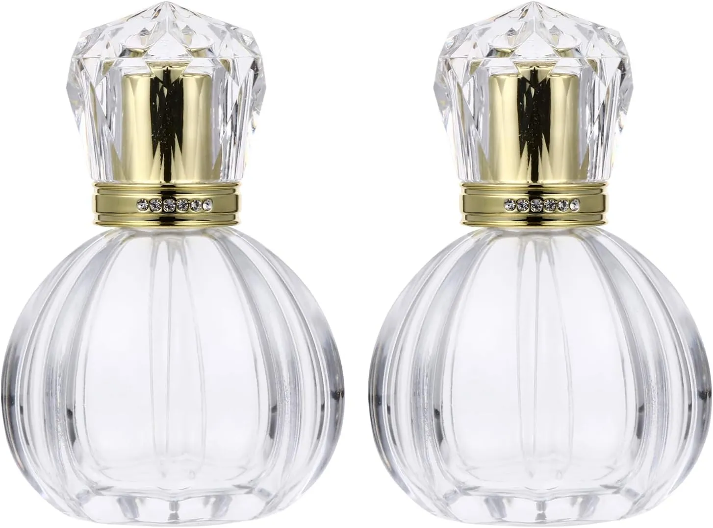 2Pcs Glass Perfume Spray Bottle Refillable Atomizer for Essential Oils and Fragrance Travel Friendly Leak Design for Home Go Use