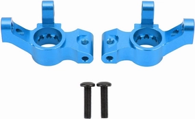2PcsRC Rear Hub Bracket, Metal Aluminum Alloy Rear Steering Arm Hub Carrier for Traxxas 4-Tec 2.0 3.0 1 to 10 RC Car Upgrade Parts Accessories (Blue)