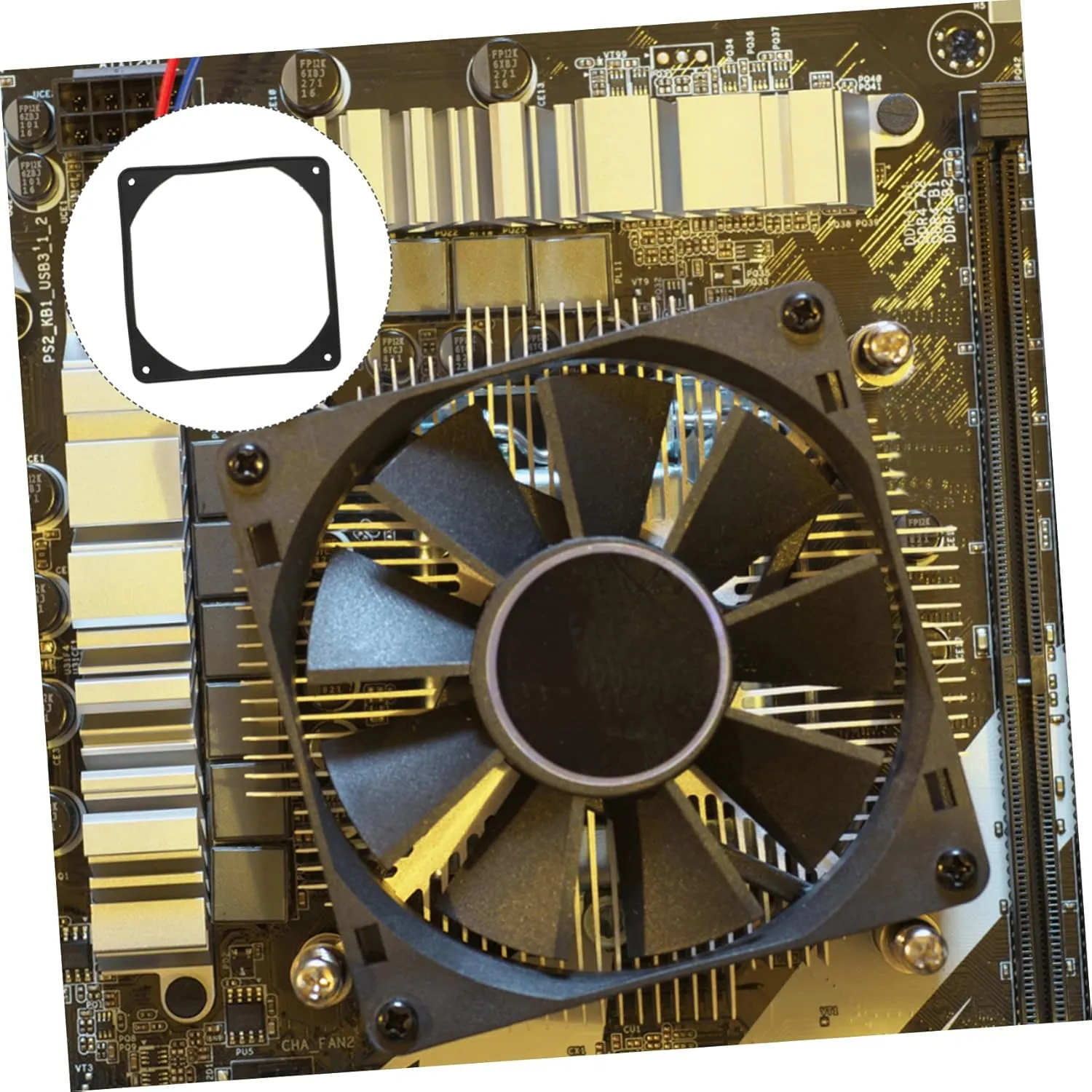 2sets 5pcs Computer Fan Shock Absorption Pad Gasket for Fan Noise Reduction and Vibration Dampening and Washable Enhance Cooling Efficiency 5pcs*2