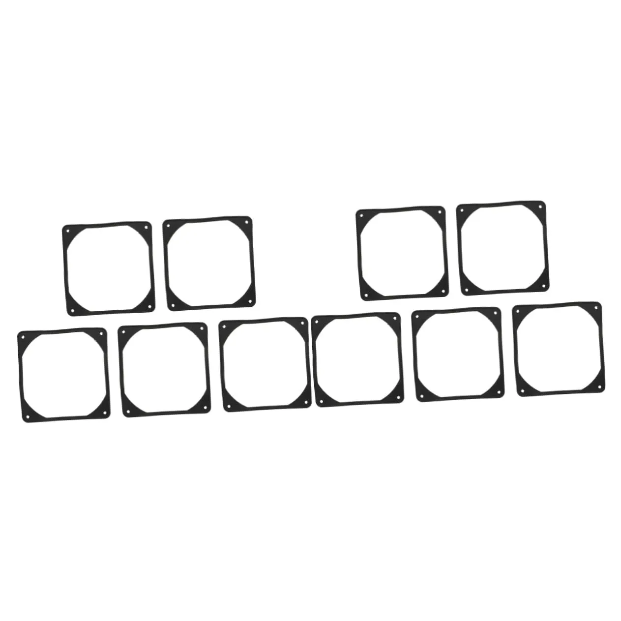 2sets 5pcs Computer Fan Shock Absorption Pad Gasket for Fan Noise Reduction and Vibration Dampening and Washable Enhance Cooling Efficiency 5pcs*2