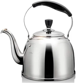 304 Stainless Steel Tea Kettle, 1.5L Stovetop Teapot with Ergonomic Handle and Thick Bottom for Quick Boil