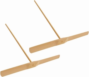 30Pcs Wood Dragonfly,Bamboo Dragonfly Plastic Bamboo-Copter Hand Rub DIY Propeller for Adults