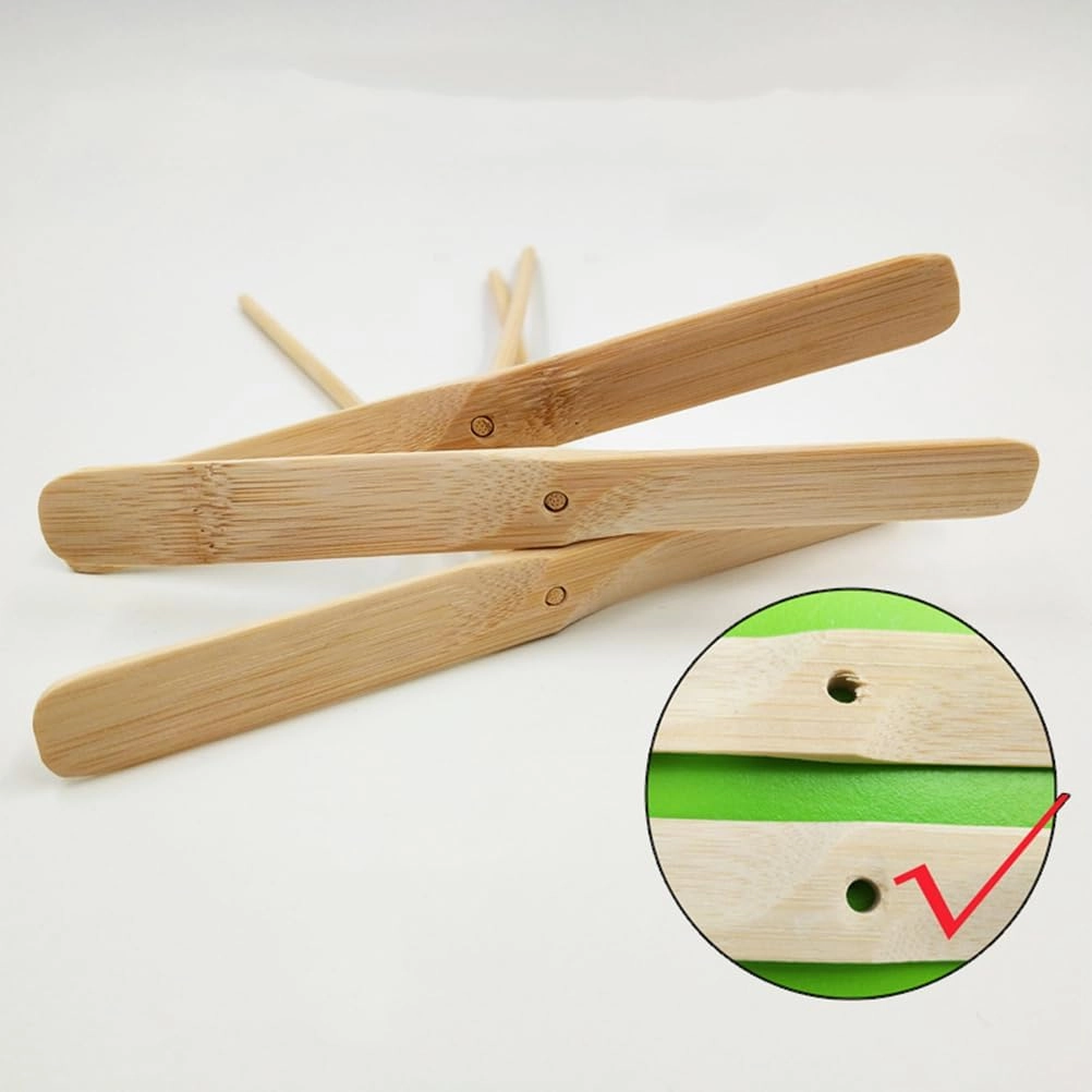 30Pcs Wood Dragonfly,Bamboo Dragonfly Plastic Bamboo-Copter Hand Rub DIY Propeller for Adults
