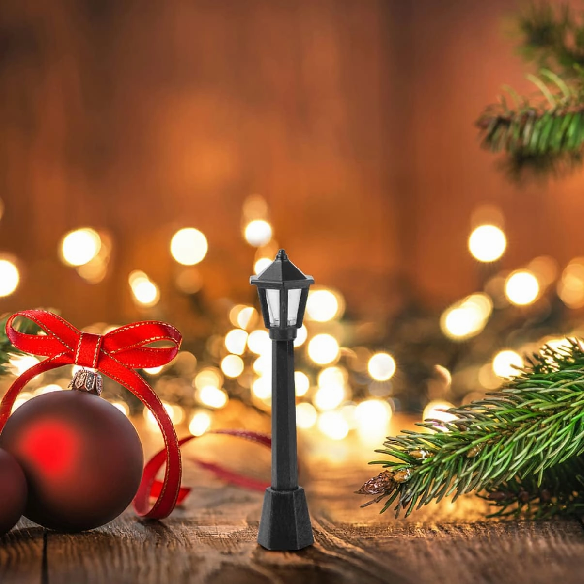 36pcs Miniature Street Lamp Decor Plastic Post Light Ornament for Boys and Girls Compact Lifelike Design for Imagination Cognitive Play for Dollhouses Miniature Scenes