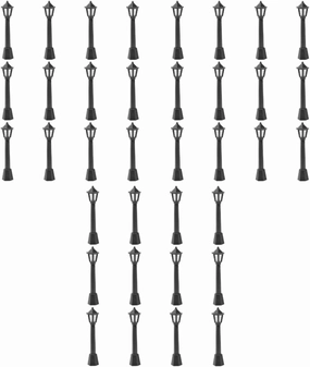 36pcs Miniature Street Lamp Decor Plastic Post Light Ornament for Boys and Girls Compact Lifelike Design for Imagination Cognitive Play for Dollhouses Miniature Scenes