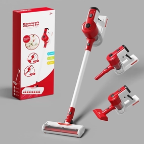 3-in-1 Kids Vacuum That Really Works - Electric Vacuum Toy with Lights and Sounds - Perfect Pretend Play Cleaning Toy for Toddlers and Childrens Ages 3 4 5 6 
