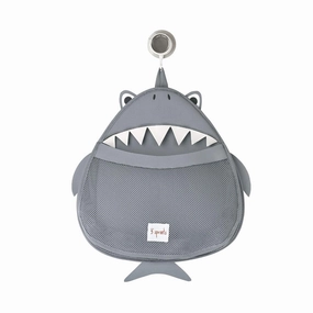 3 Sprouts Hanging Bath Toy Holder for Bathtub - Storage Caddy with Baby Organizer - Shower & Bath Tub Toy Storage Basket, Shark