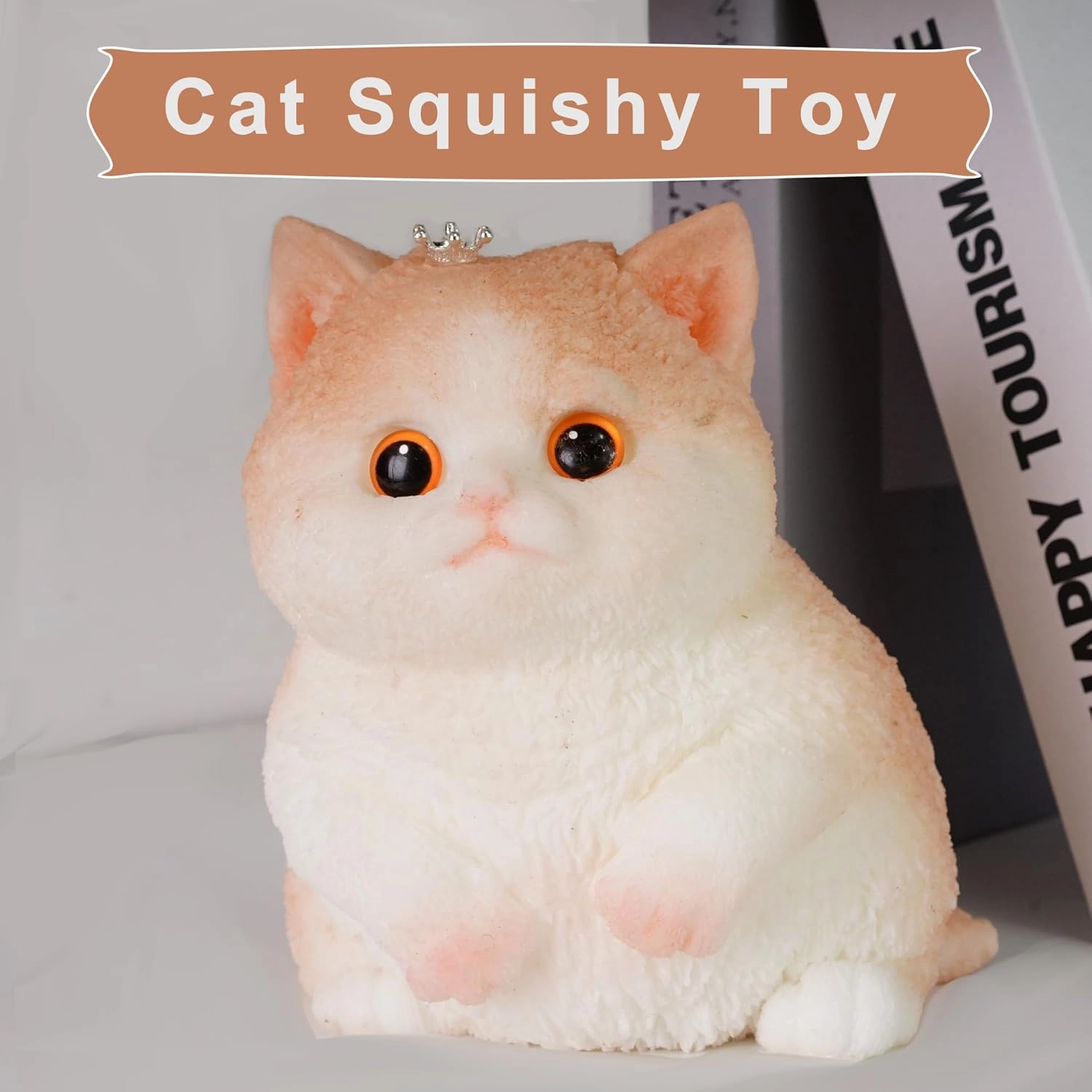 3D Big Taba Squishy Cat,Handmade Cat Sqeeze Toys,Stress Relief Funny Soft Cat Squishy Stress Toy Gift (Ragdollcat, Big)