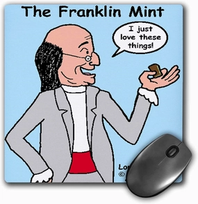 3dRose The Franklin Mint - Mouse Pad, 8 by 8" (mp_1950_1)