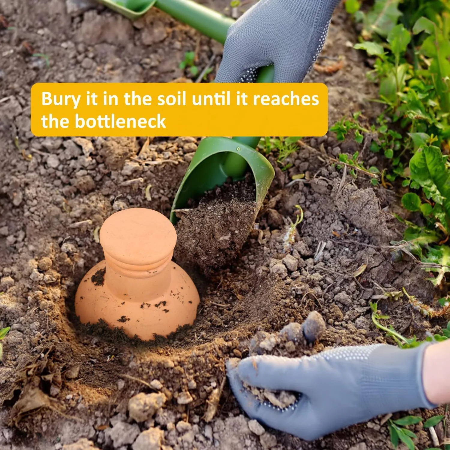 3pcs Ollas 10×3.5×3.5inch Terracotta Watering Pots Self Watering Planter Watering System 30.5oz Plant Watering Globes Clay Watering Pot with lid Terra Cotta Clay Irrigation Globes