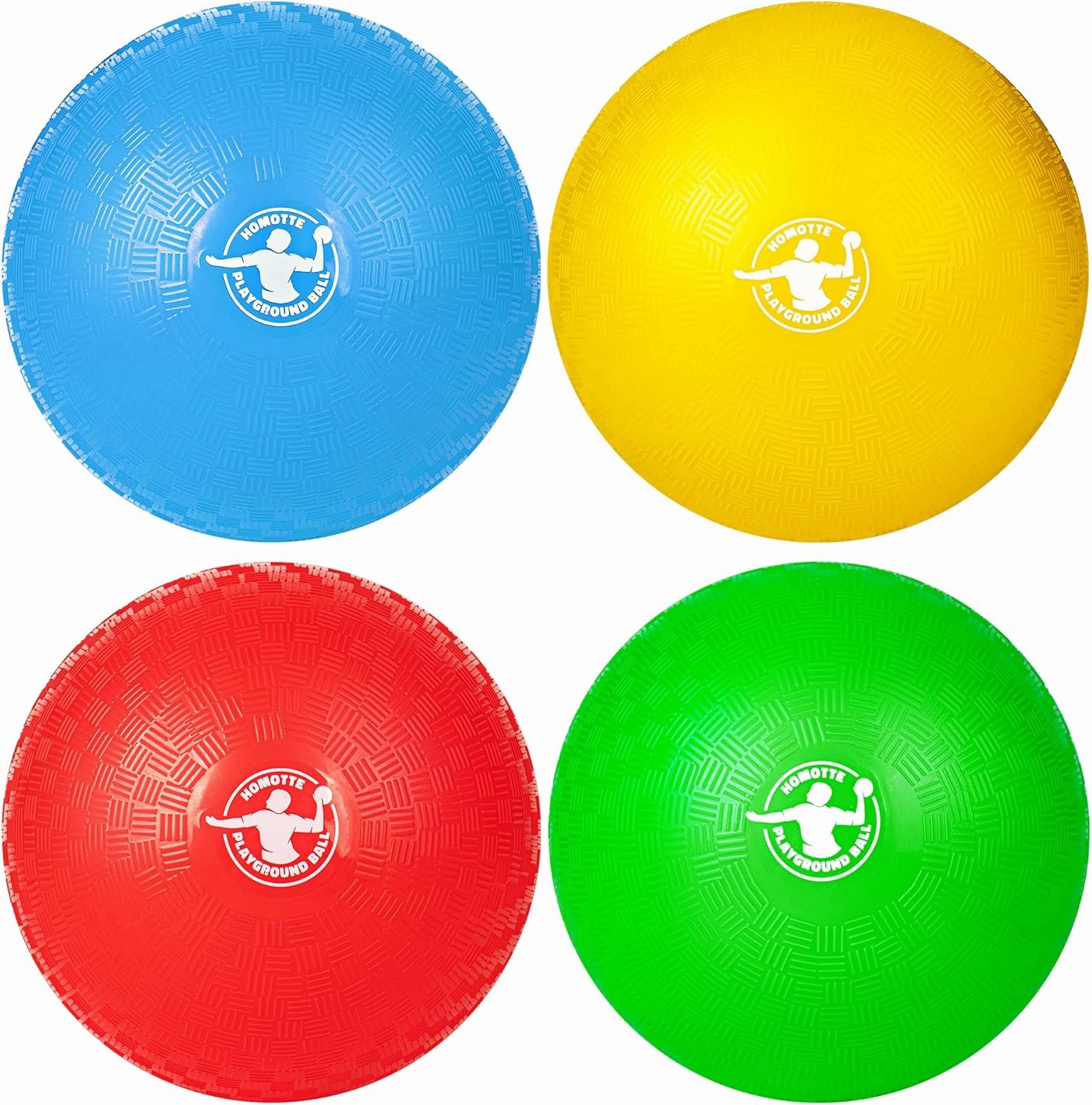 4 Colors Playground Balls for Kids 3  and Adults, 8.5 Inch Kick Balls, Four Square Dodge Balls Set for Outdoor Yard Lawn Beach Toy with Hand Pump
