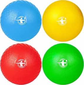 4 Colors Playground Balls for Kids 3  and Adults, 8.5 Inch Kick Balls, Four Square Dodge Balls Set for Outdoor Yard Lawn Beach Toy with Hand Pump