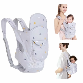 4-in-1 Baby Carrier - Newborn to Toddler, Soft Carrier for 8-45 lbs (Gray)