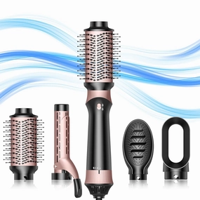 4 in 1 Hair Dryer Brush, Blow Dryer Brush for Hair Styling, Thermal Brush Hot Air Brush and Volumizer with Round Brush Blow Dryer, Hair Straightening Brush, Curling Brush, Hair Styling Tools