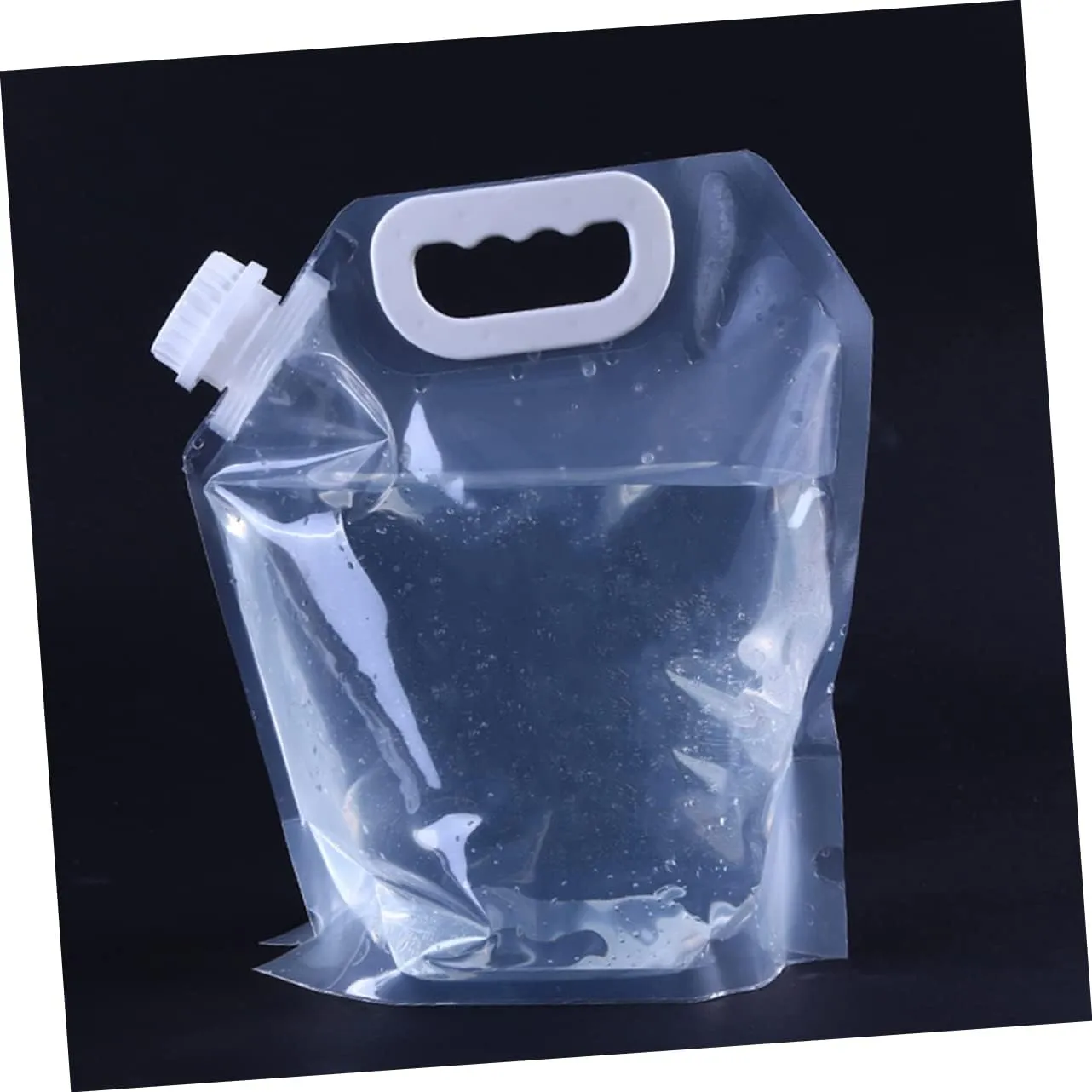 4pcs Portable Outdoor Water Storage Bucket Transparent Water Container for Hiking Camping Fishing Travel Lightweight Space-saving Design
