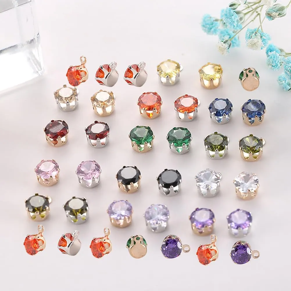 50Pcs Rhinestones for Crafting,8x8 mm Silver Claw Sew on Rhinestones for Bedazzling,Bedazzling Gems for Crafting DIY Jewelry Dress Clothes Shoes(red)