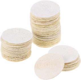 50Pcs Reusable Loofah Pads for Makeup Removal Soft Exfoliating Facial Wash Pads Skin Cleansing Sponges for Deep Pore Cleanse and Daily Care