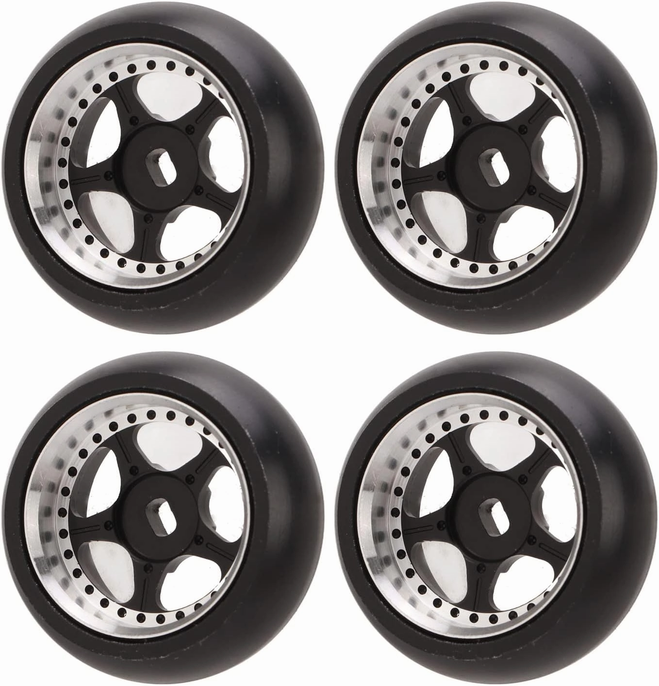 5 Pointed Star Aluminum Alloy Glossy Drift Tire for RC Car K969 K989 with Wltoys MINI Z Mini D Mini Q (b), 2, WGFOIPnaq28t5fvp 12