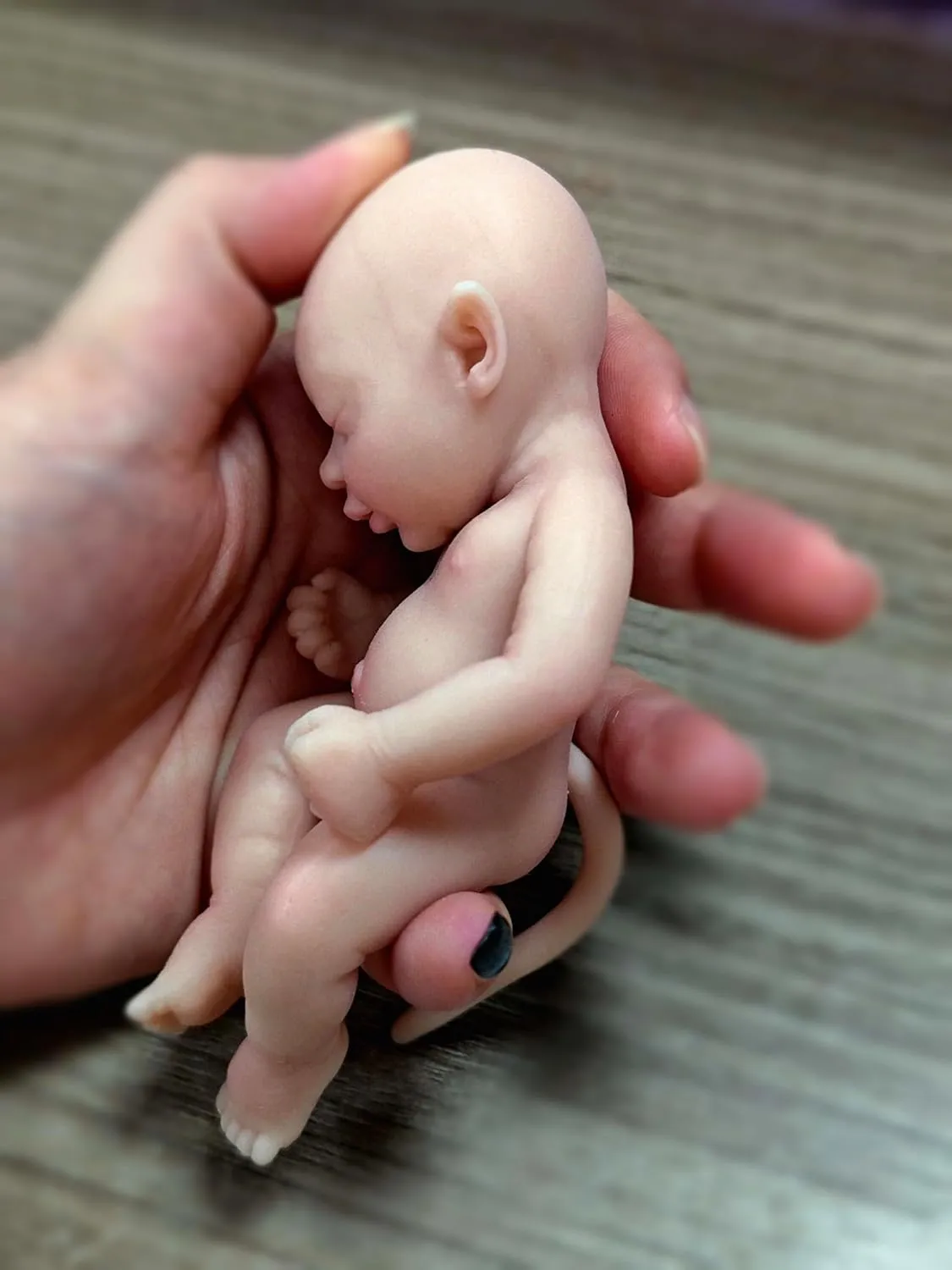5" Mini Silicone Elf Girl,Realistic Life Reborn Elf Doll,Lifelike Mini Reborn Doll Surprice Children Anti-Stress Relief with Feeding Accessories