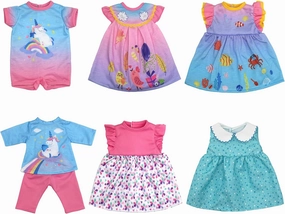 6 Pack Doll Clothes for 13-16 inch Baby Dolls, Dress for 13-16 inches Dolls, Compatible with Toy JC, Toy Manhattan, Toy Doug Melissa