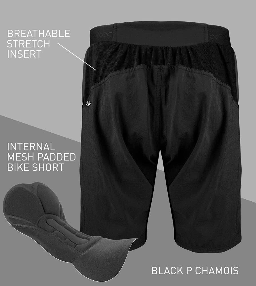 | Men's USA MTB Shorts | Mountain Bike Shell and Padded Liner | Made in USA