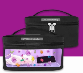 | UVILIZER Bag (2 Pack) - UV Light Sanitizer & Ultraviolet Box (Portable UV-C Cleaner for Home, Baby Room, Travel | UVC LED Disinfection Lamp for Phone, Items)