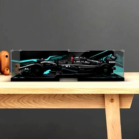 Acrylic Dustproof Display Case for Collectibles, Action Toys,Miniature Building Blocks, Display Case for Le-go 42171 F1 car Model (Model Not Included)
