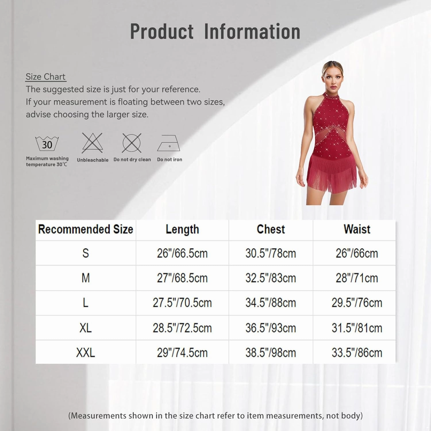 ACSUSS Womens Tassel Latin Dance Leotard Bodysuit Sleeveless Fringe Tango Samba Cha-cha Competition Costume