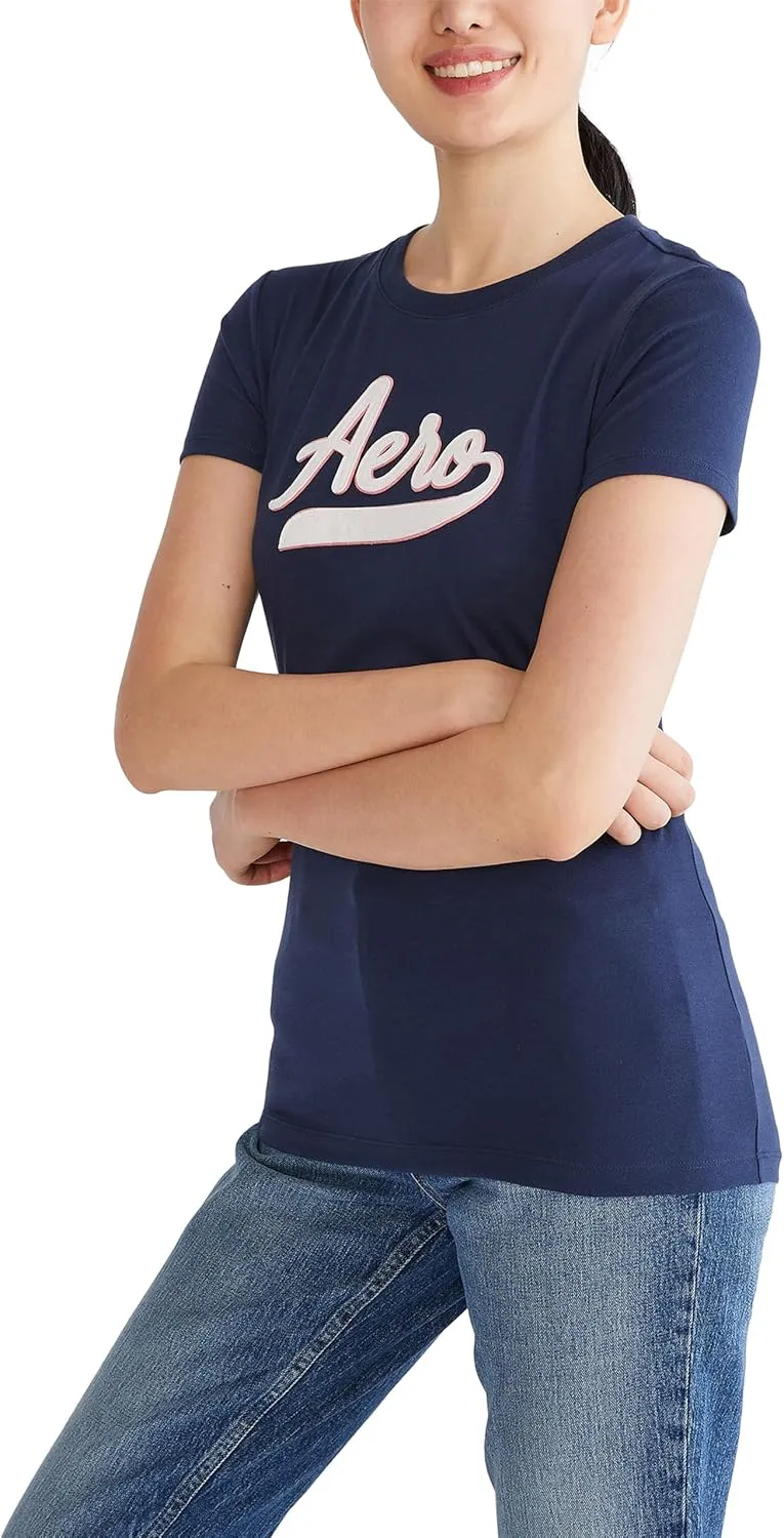 AEROPOSTALE Women's Script Short Sleeve Graphic Tee