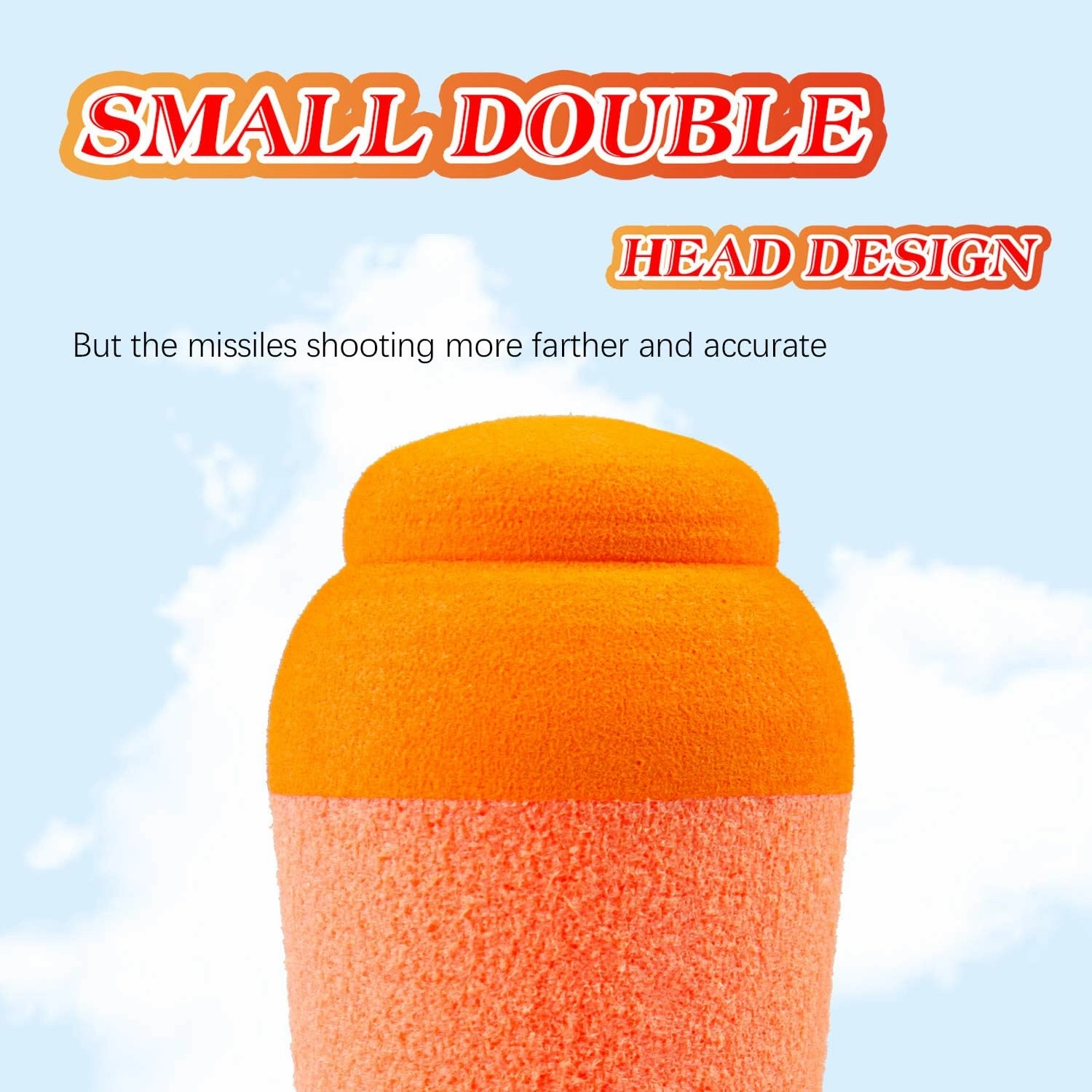 Aevdor Mega Missile Refill for Nerf N-Strike Elite Series, 8 Packs, Compatible Darts Foam Rockets Bullets for Nerf Blaster Gun (Orange)