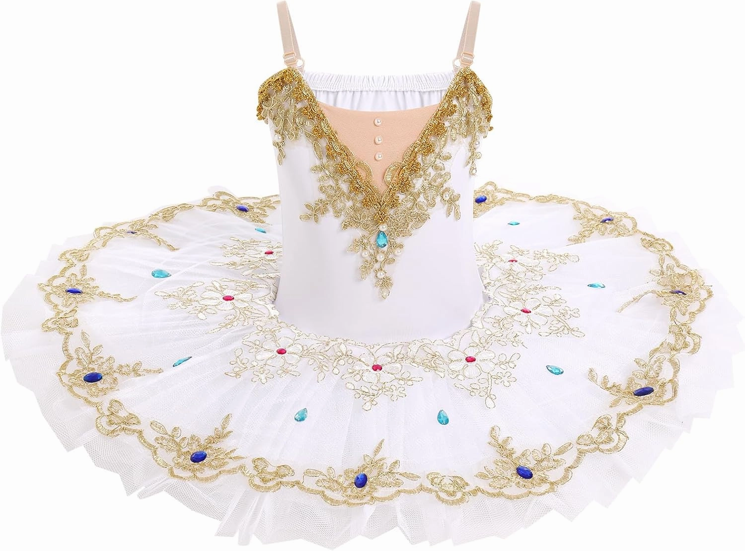AFAVOM Girls Camisole Skirt Leotard Swan Lake Ballet Dance Outfit Sequin Platter Tutu Dress Ballerina Costume for Performance