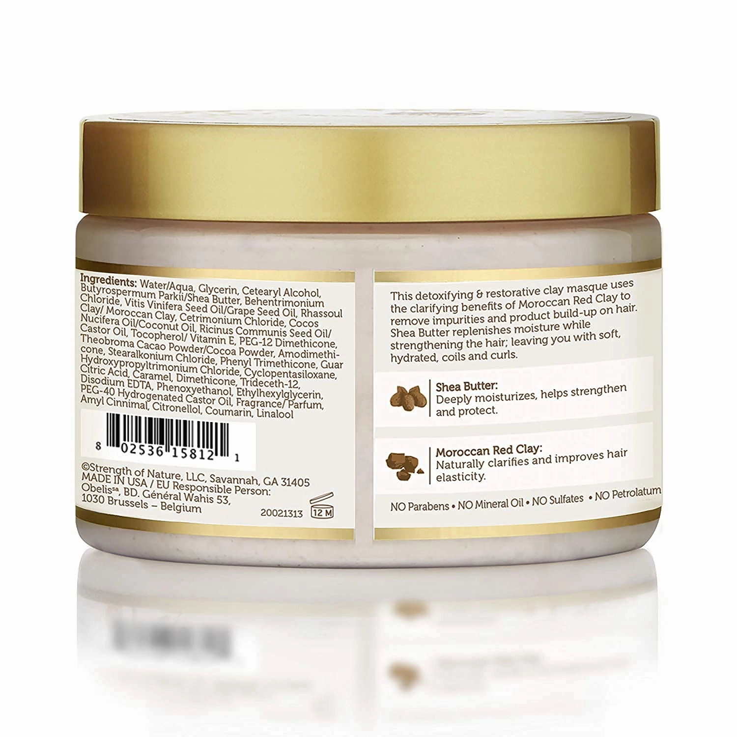 African Pride Moisture Miracle Moroccan Clay & Shea Butter Heat Activated Masque - For Natural Coils & Curls, Detoxes & Softens, Removes Impurities & Product Build-Up from Hair 12 oz (3 Pack)