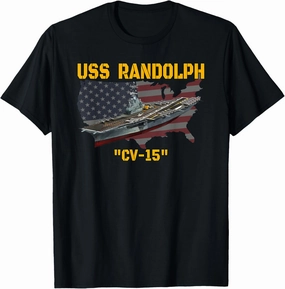 Aircraft Carrier USS Randolph CV-15 Veterans Day Fathers Day T-Shirt