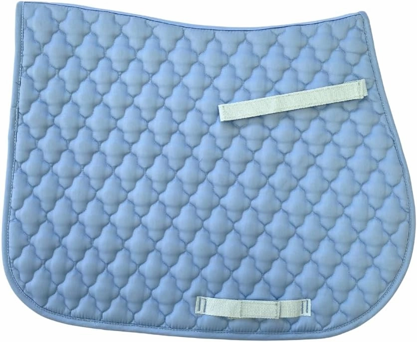 AJ Tack Quilted All-Purpose English Saddle Pad - Light Blue