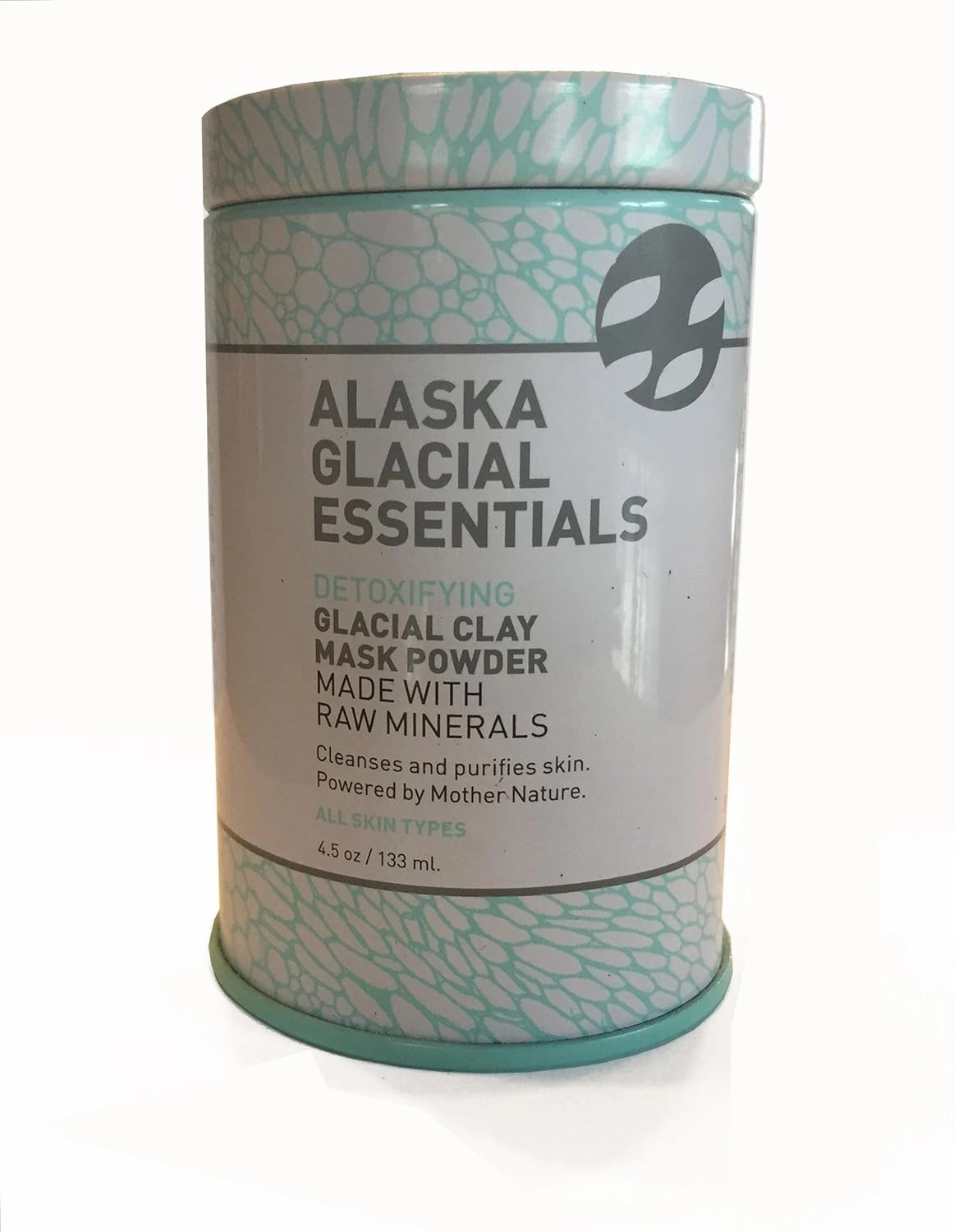 Alaska Glacial Clay Mask Powder, Dehydrated Formula of Mineral Rich Silt & Clay For Face & All Over Body, Mix 1:1 with Water, Honey or Yoghurt 4.5oz