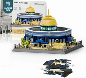 Alif and Friends Dome of The Rock Building Blocks Set - 900  Pcs Islamic Building Toys - Al-Aqsa Mosque Perfect Eid Gifts for Kids