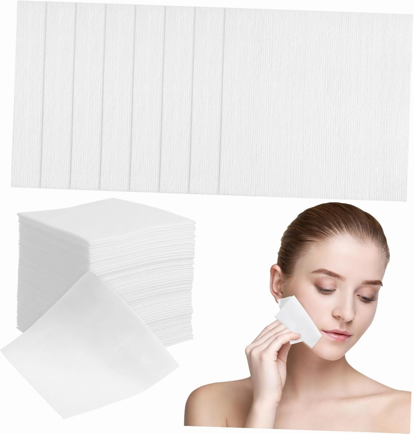 Alipis Makeup Remover Wipes Makeup Pad 400pcs Washable Cloths Soft Cotton Rounds for Gentle Cleansing